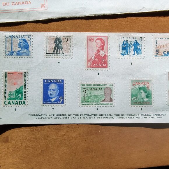 1962 Commemorative Postage Canada Stamps 10-- 5 Cent different descriptions - Picture 3 of 4